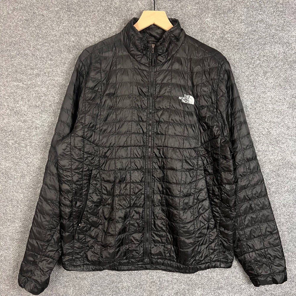 The North Face ThermoBall Jacket Mens L Good Quilted Puffer Zip Up